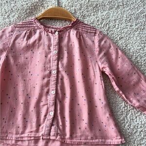 Pink Star Pattern Kids Shirt